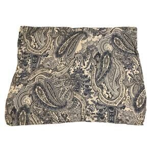 Lauren Ralph Lauren Sham EURO Bantry Paisley Scroll Blue Cotton Americana